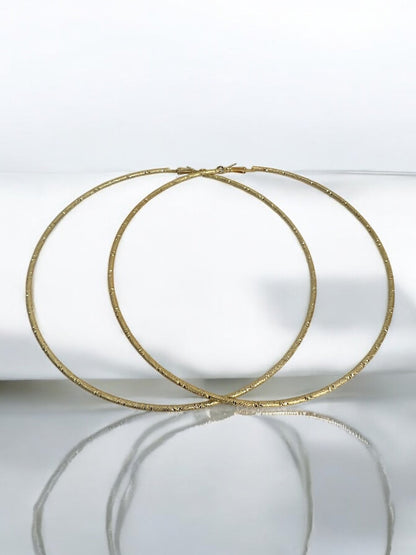 14CM Oversized Statement Hoop Earrings - Fatisha Boutique