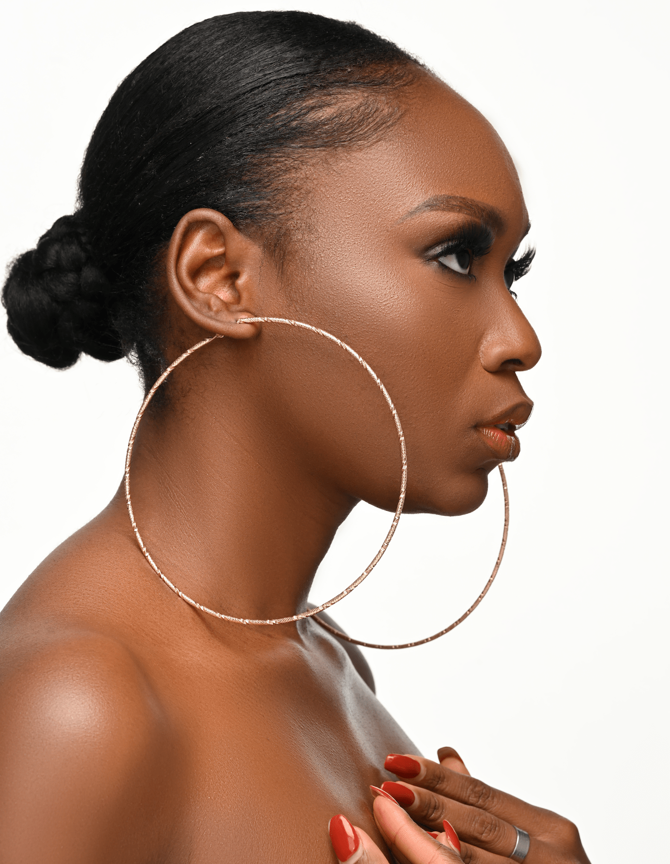 14CM Oversized Statement Hoop Earrings - Fatisha Boutique