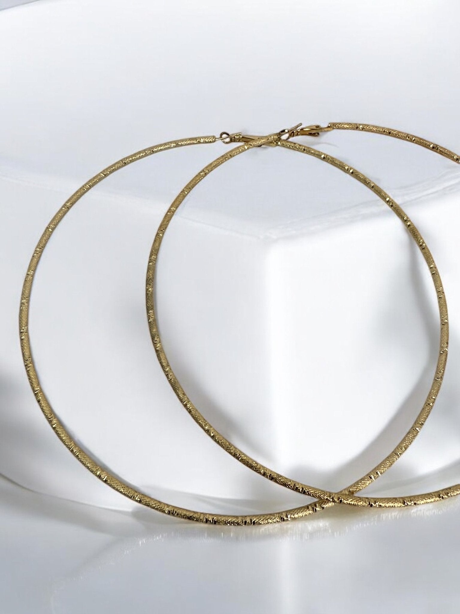 14CM Oversized Statement Hoop Earrings - Fatisha Boutique