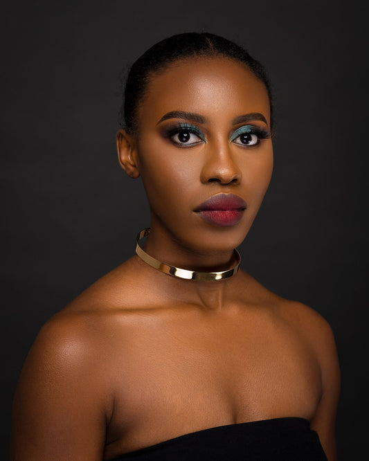 1CM Small Metal Collar Choker Necklace | Minimalist & Adjustable | Gold & Silver - Fatisha Boutique