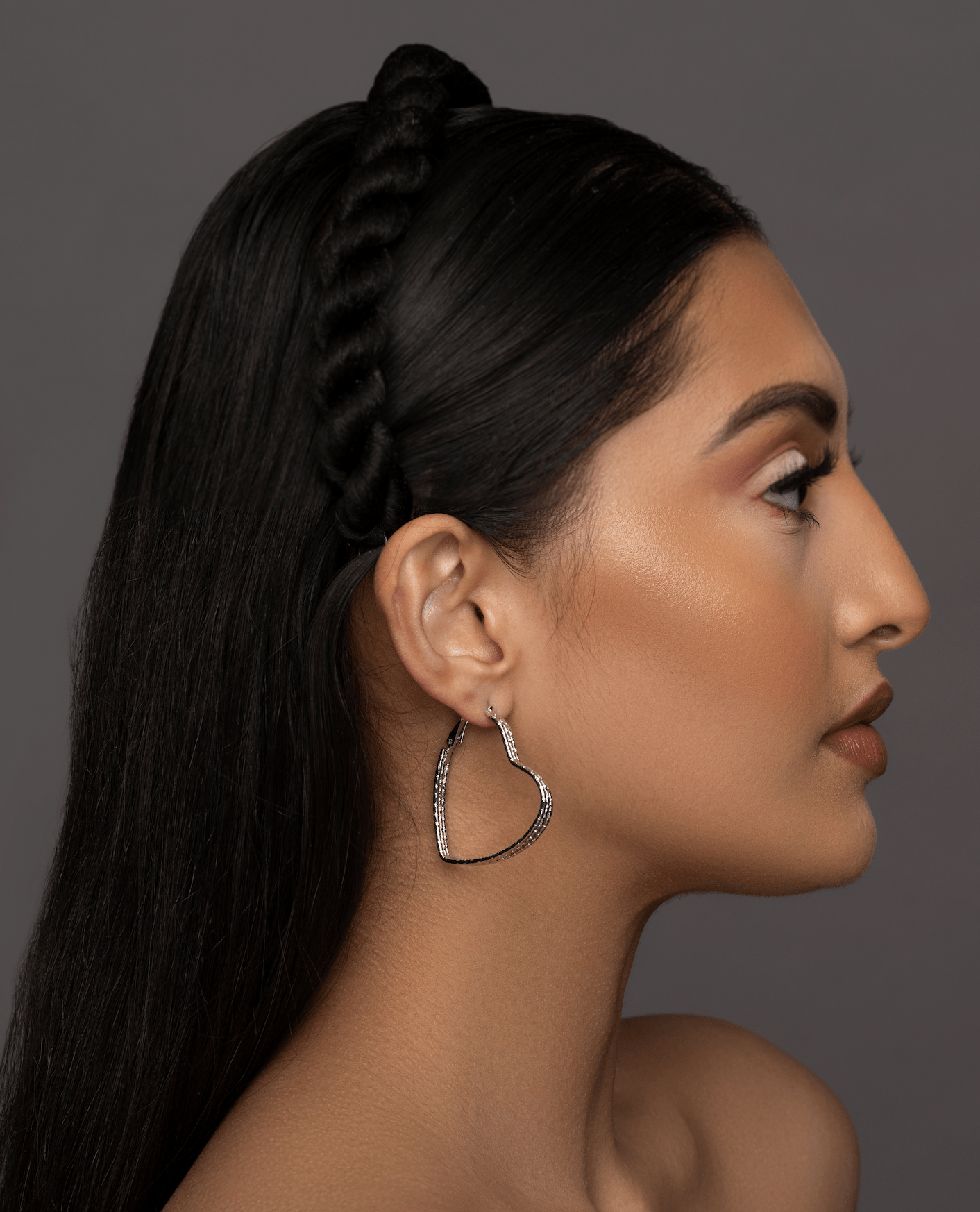 4cm Lightweight Heart Shaped Love Hoop Earrings - Fatisha Boutique