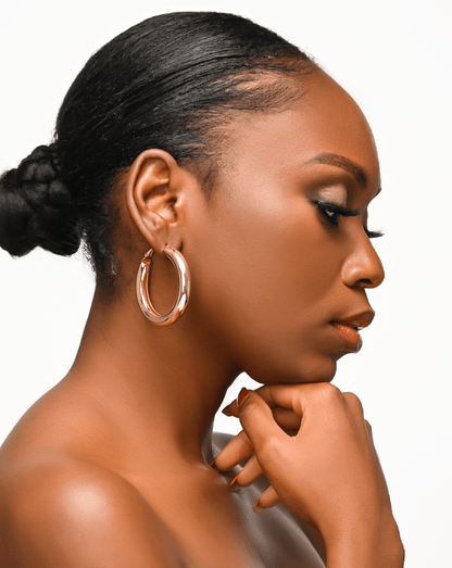 5CM Lightweight Chunky Hoop Earrings - Fatisha Boutique