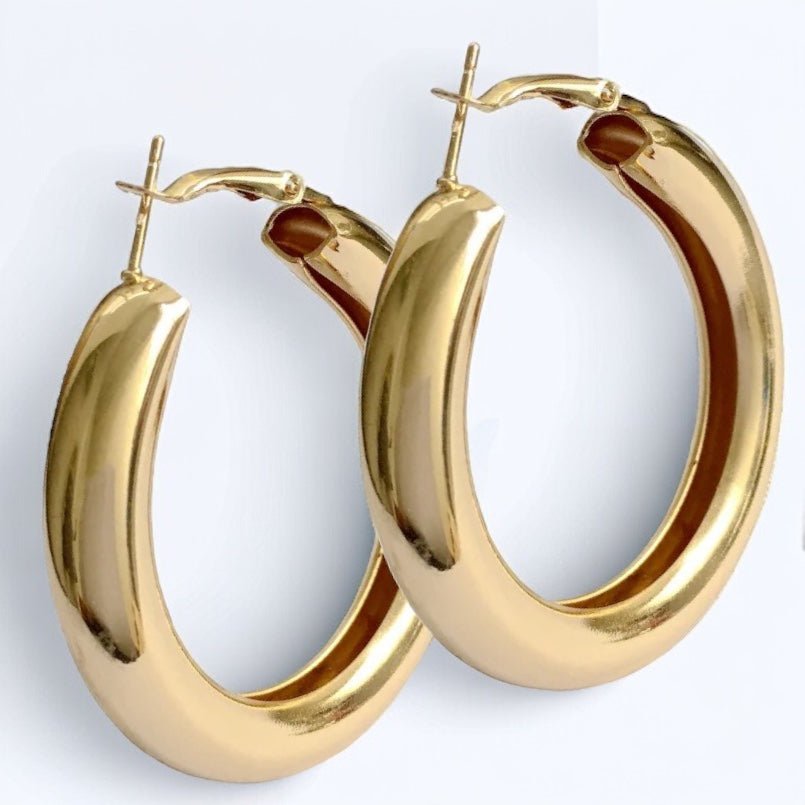 5CM Lightweight Chunky Hoop Earrings - Fatisha Boutique