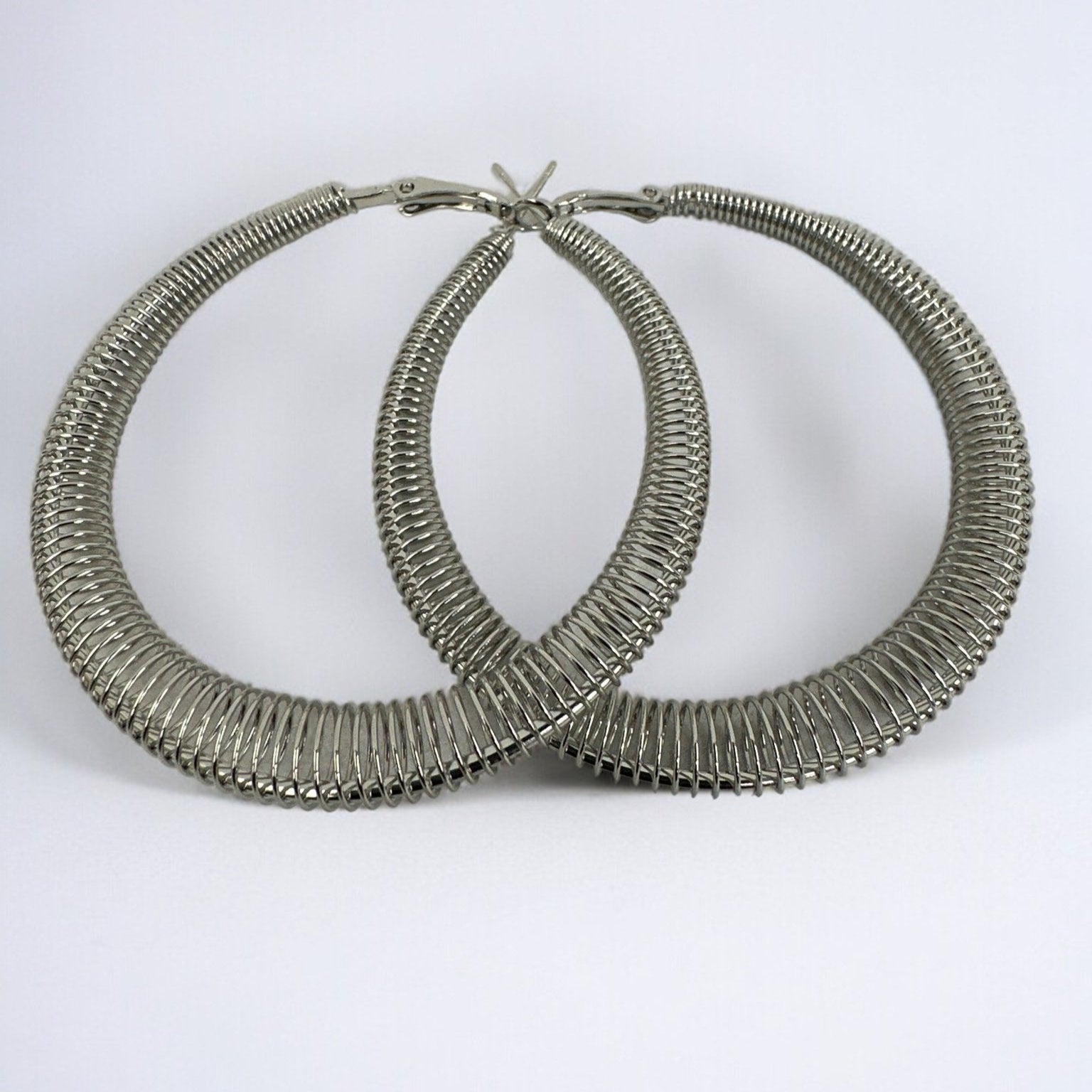 6CM Chunky Spring Style Statement Hoop Earrings - Fatisha Boutique