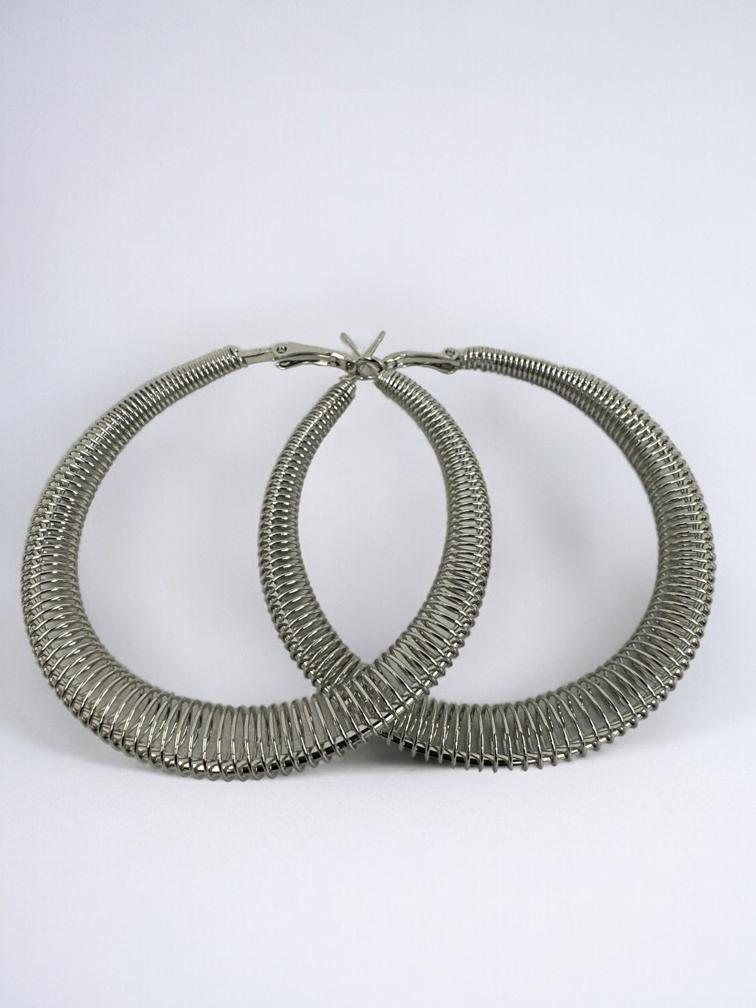 6CM Chunky Spring Style Statement Hoop Earrings - Fatisha Boutique