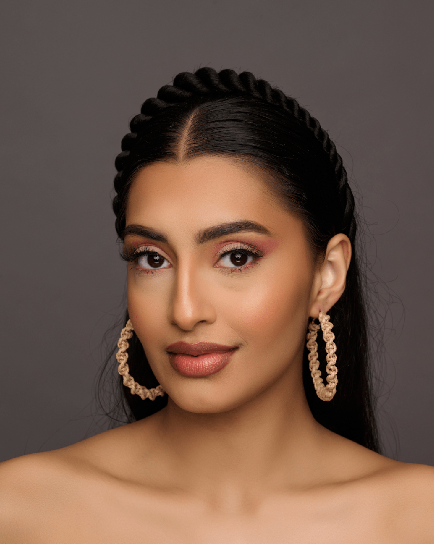 6CM Rafia Ethnic Hoop Earrings - Fatisha Boutique