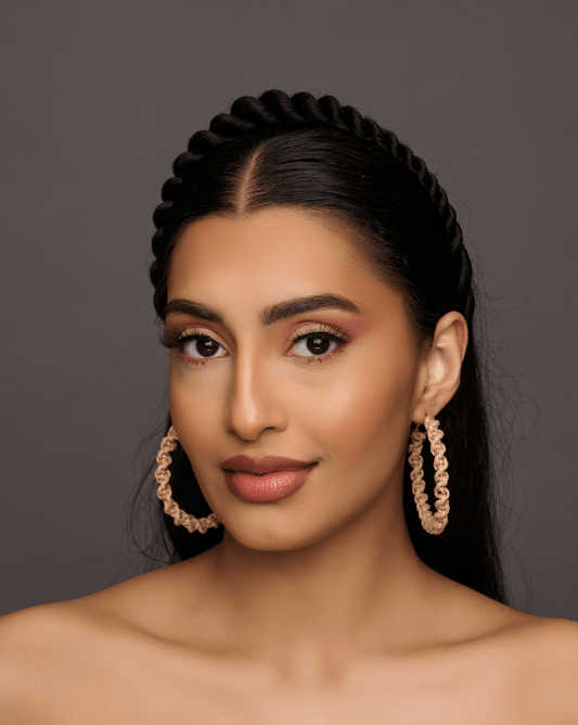 6CM Rafia Ethnic Hoop Earrings - Fatisha Boutique