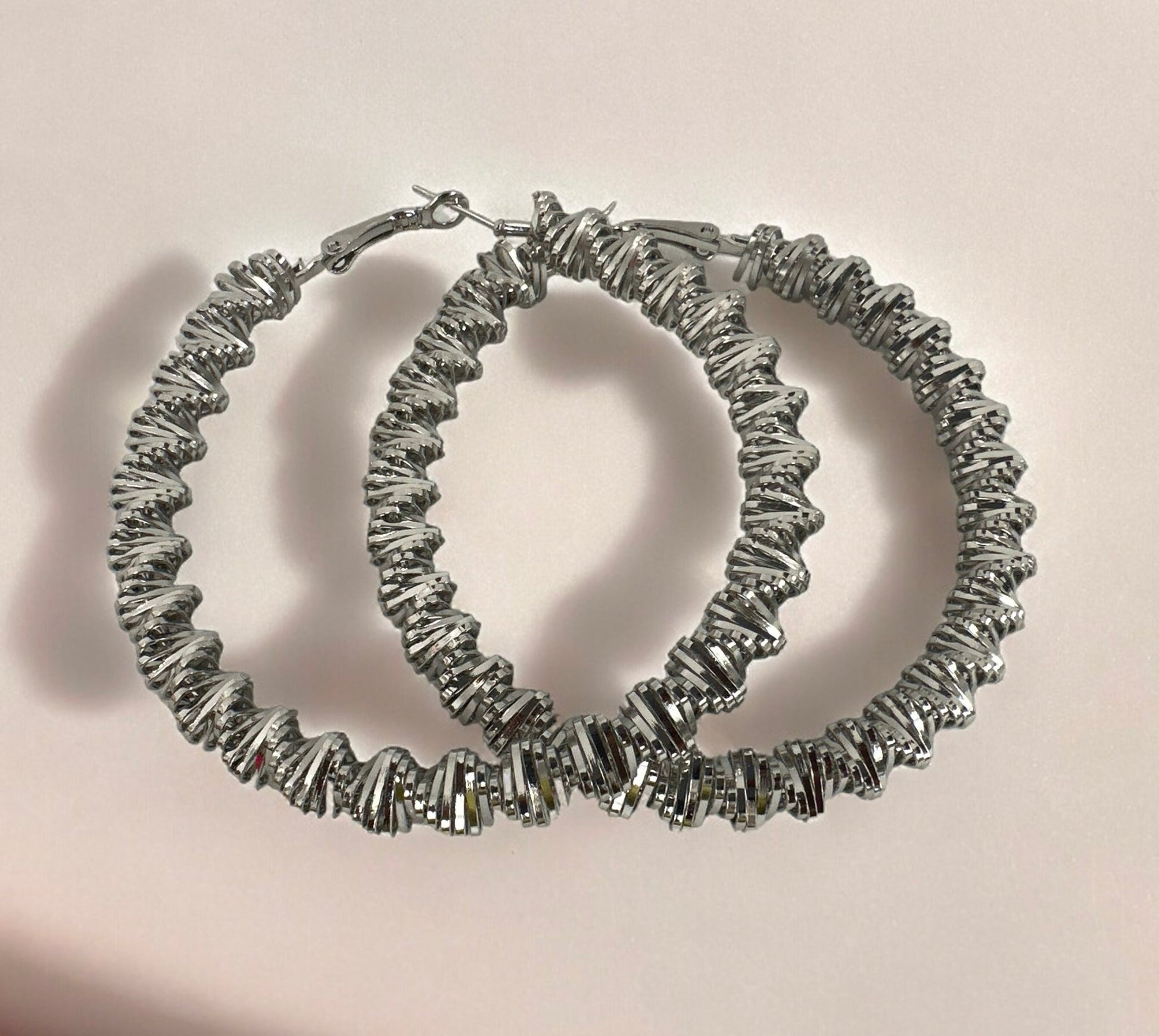 7CM Chunky Spiral Spring Metal Design Statement Hoop Earrings - Fatisha Boutique