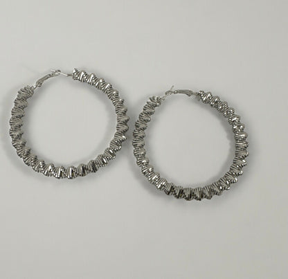 7CM Chunky Spiral Spring Metal Design Statement Hoop Earrings - Fatisha Boutique