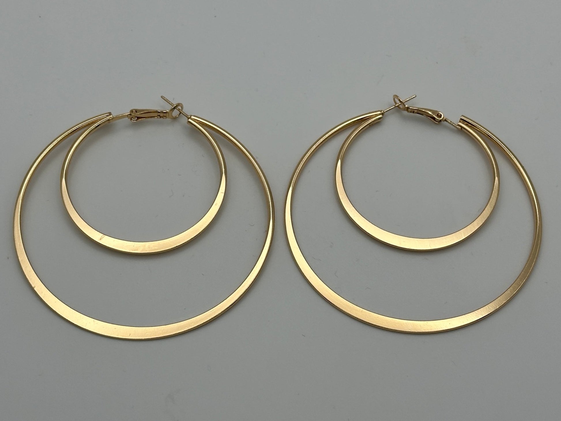 7CM Double Circles Statement Hoop Earrings - Fatisha Boutique