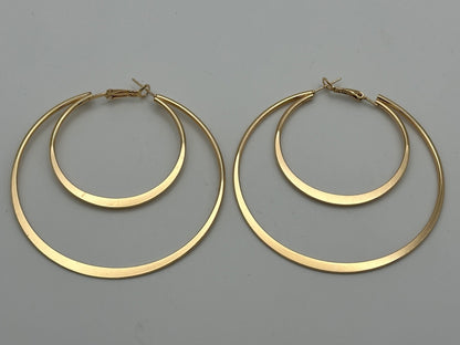 7CM Double Circles Statement Hoop Earrings - Fatisha Boutique