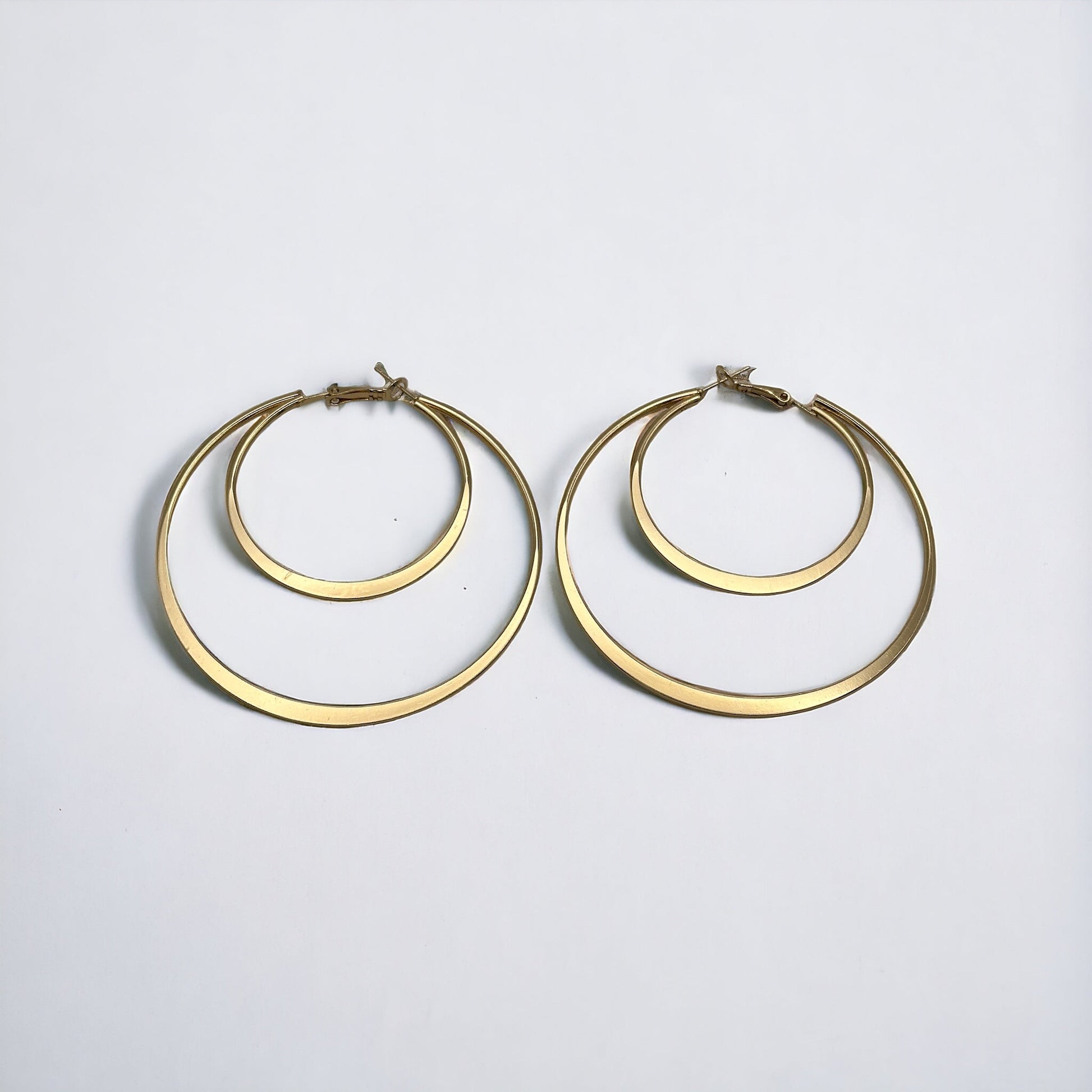 7CM Double Circles Statement Hoop Earrings - Fatisha Boutique