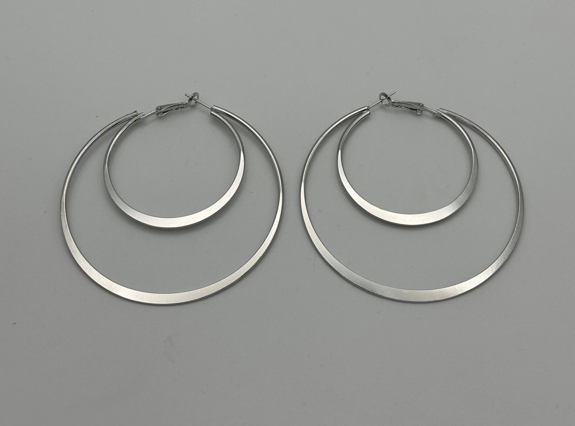 7CM Double Circles Statement Hoop Earrings - Fatisha Boutique