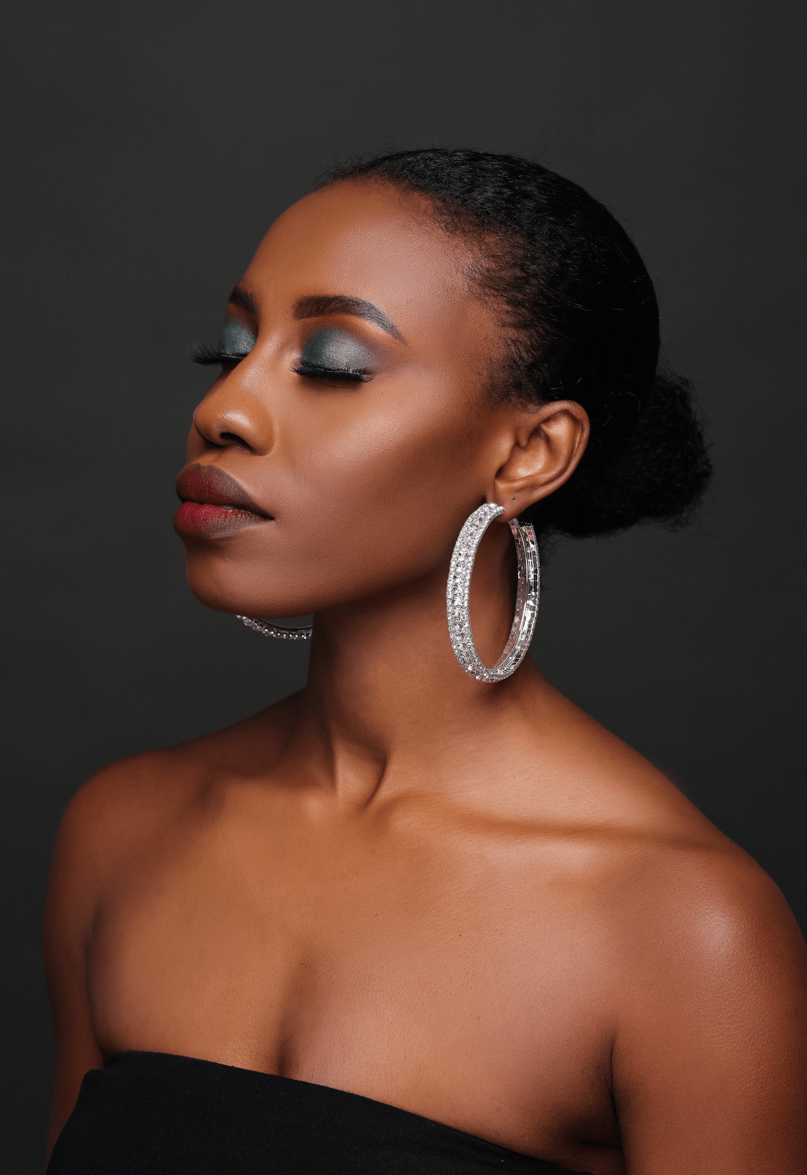 7CM Luxury Crystal Rhinestones Statement Hoop Earrings - Fatisha Boutique