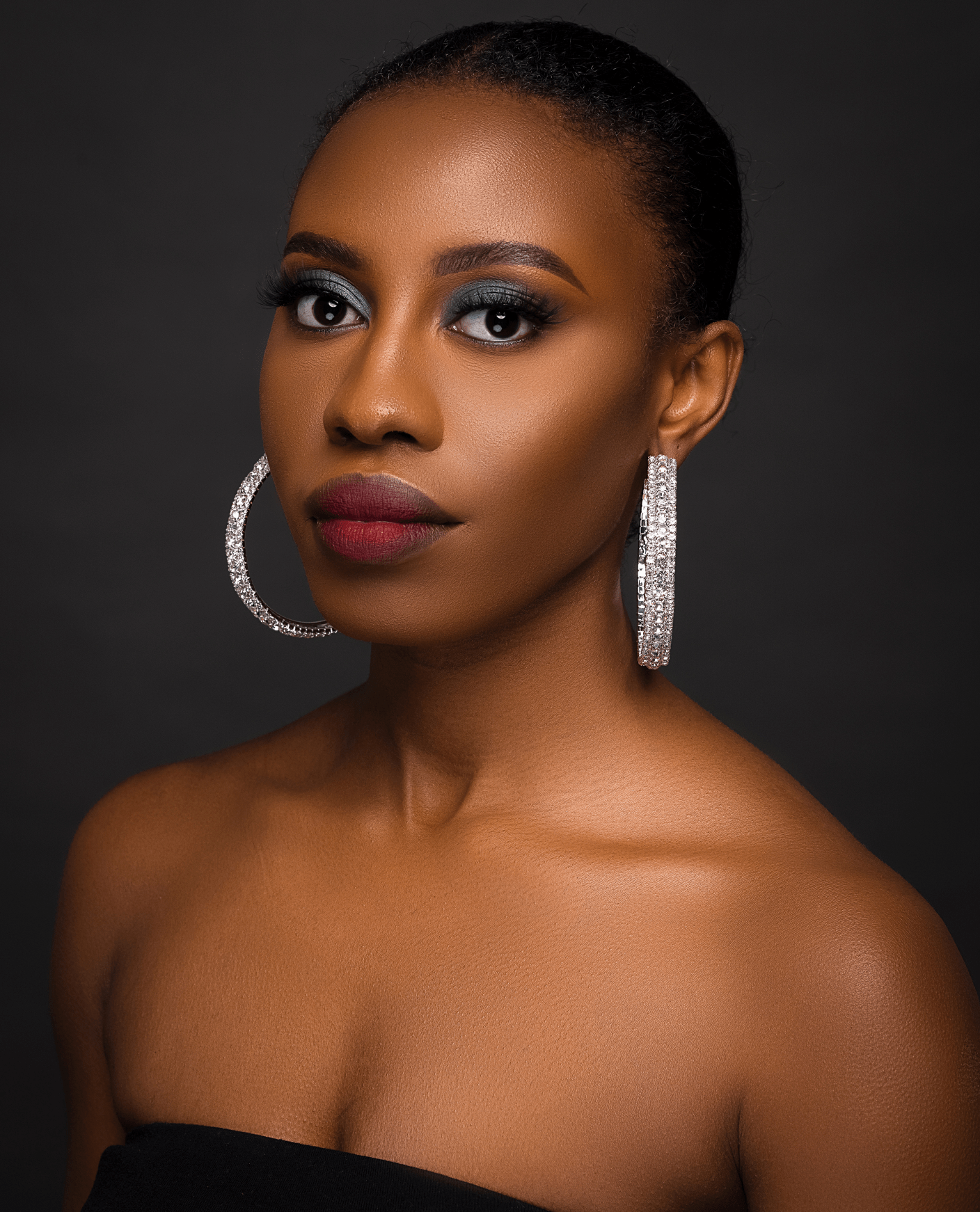 7CM Luxury Crystal Rhinestones Statement Hoop Earrings - Fatisha Boutique