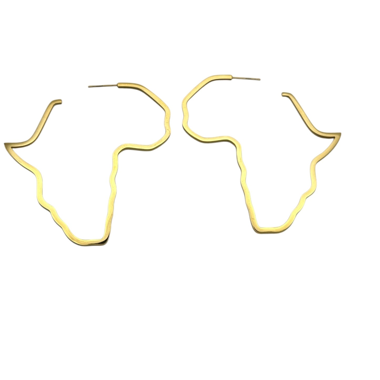 7cm Stainless Steel Africa Map Hoop Earrings – Afrocentric Bold Fashion Jewellery - Fatisha Boutique