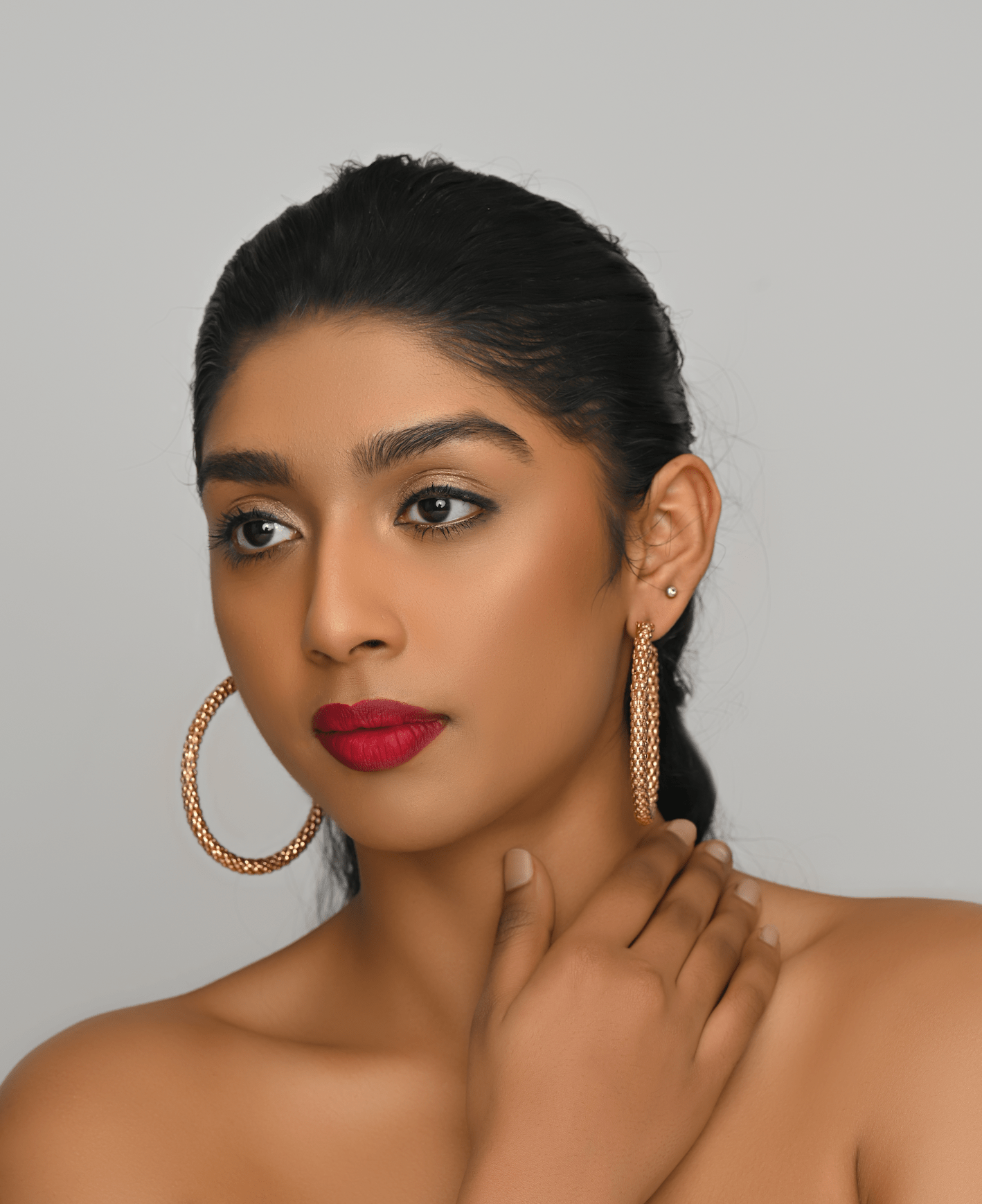 7CM Thick Chunky Statement Hoop Earrings - Fatisha Boutique