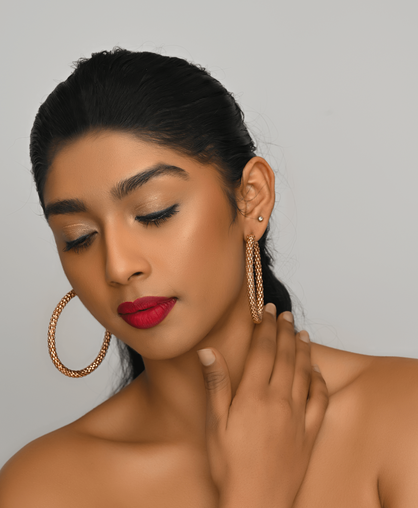7CM Thick Chunky Statement Hoop Earrings - Fatisha Boutique