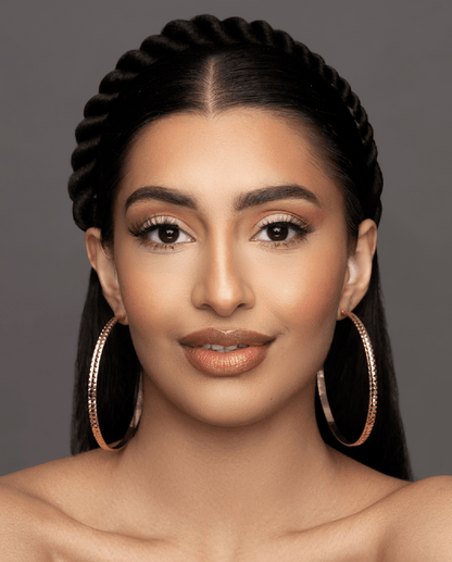 8CM Engraved Round Circle Statement Hoop Earrings - Fatisha Boutique