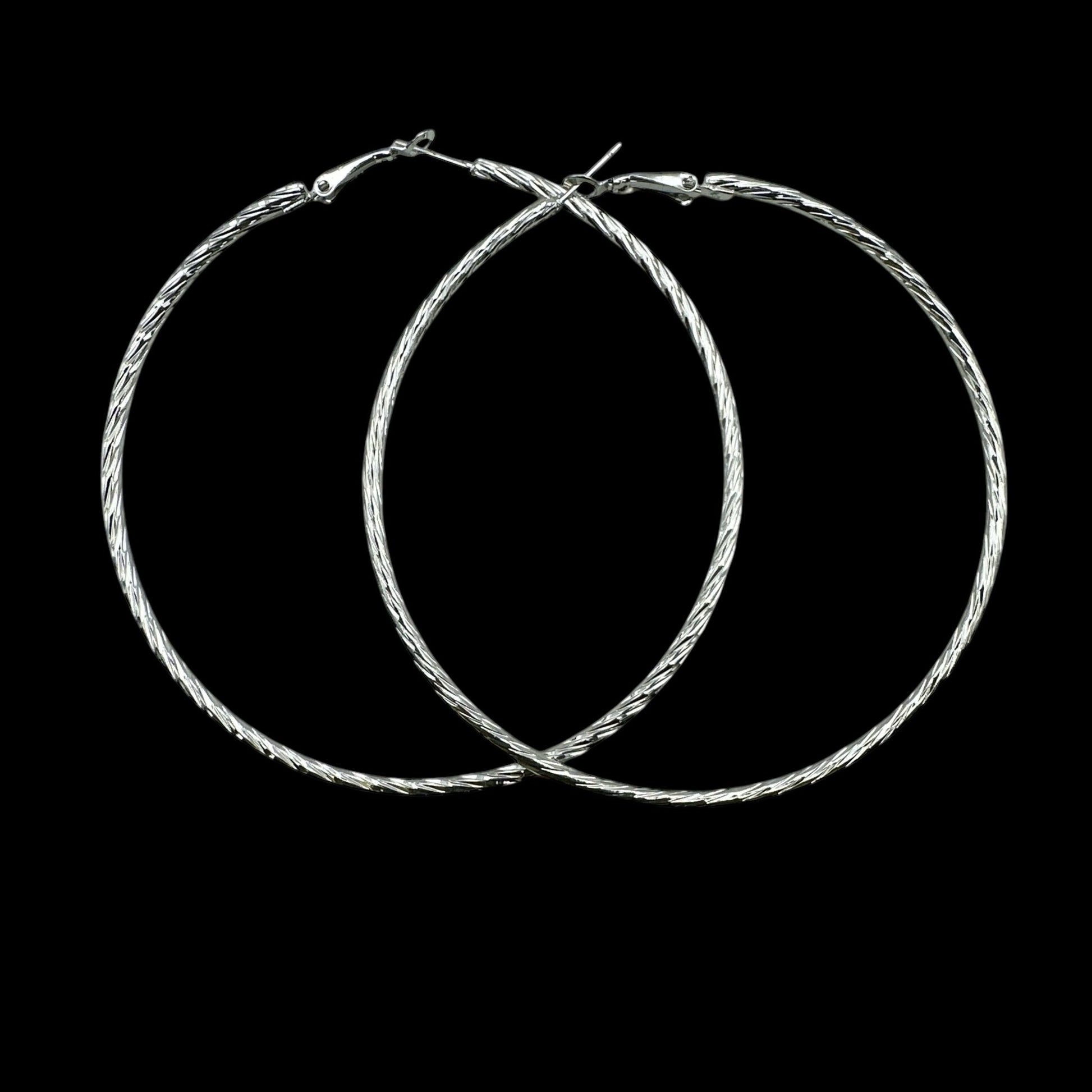 8CM Large Round Statement Hoop Earrings – Bold Lightweight Fashion Jewellery in Silver & Gold - Fatisha Boutique