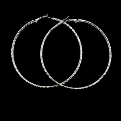 8CM Large Round Statement Hoop Earrings – Bold Lightweight Fashion Jewellery in Silver & Gold - Fatisha Boutique