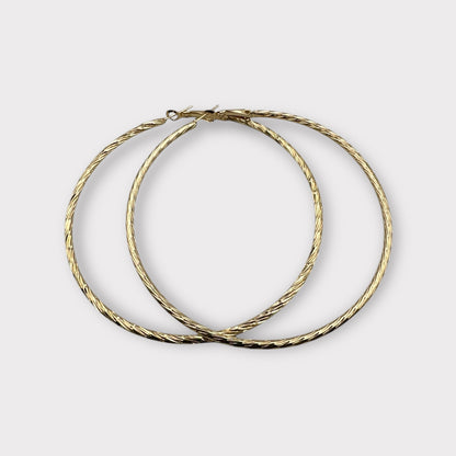 8CM Large Round Statement Hoop Earrings – Bold Lightweight Fashion Jewellery in Silver & Gold - Fatisha Boutique