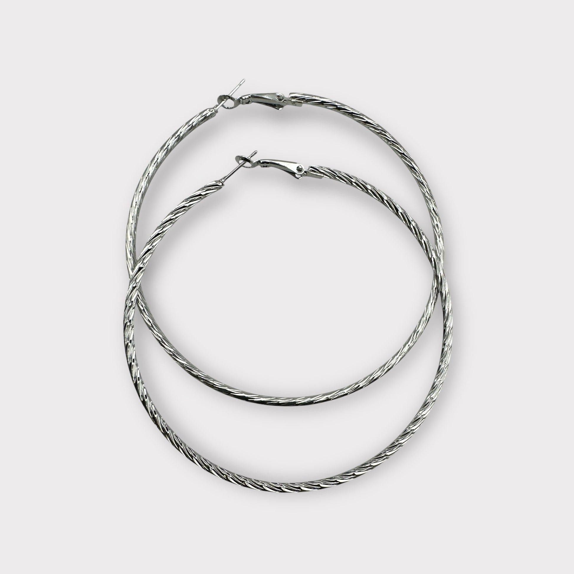 8CM Large Round Statement Hoop Earrings – Bold Lightweight Fashion Jewellery in Silver & Gold - Fatisha Boutique