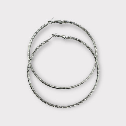 8CM Large Round Statement Hoop Earrings – Bold Lightweight Fashion Jewellery in Silver & Gold - Fatisha Boutique