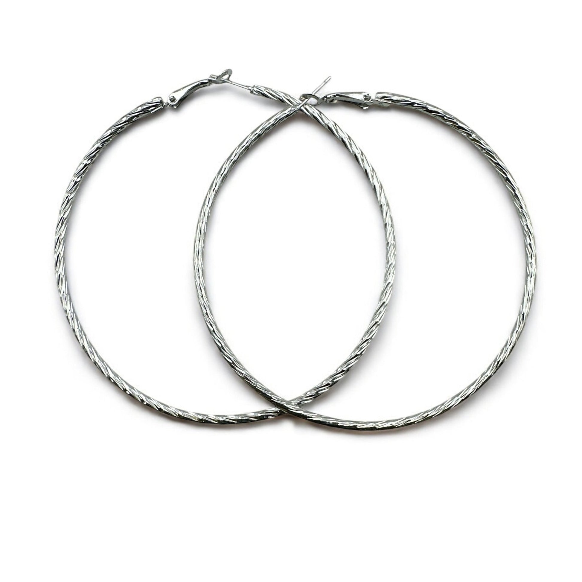 8CM Large Round Statement Hoop Earrings – Bold Lightweight Fashion Jewellery in Silver & Gold - Fatisha Boutique
