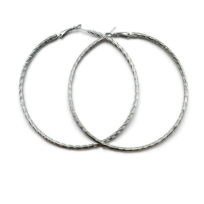 8CM Large Round Statement Hoop Earrings – Bold Lightweight Fashion Jewellery in Silver & Gold - Fatisha Boutique