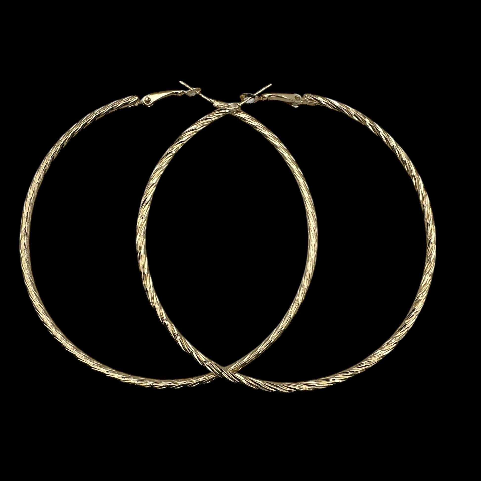 8CM Large Round Statement Hoop Earrings – Bold Lightweight Fashion Jewellery in Silver & Gold - Fatisha Boutique