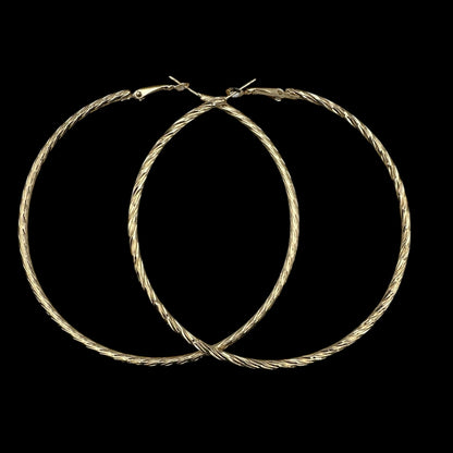 8CM Large Round Statement Hoop Earrings – Bold Lightweight Fashion Jewellery in Silver & Gold - Fatisha Boutique