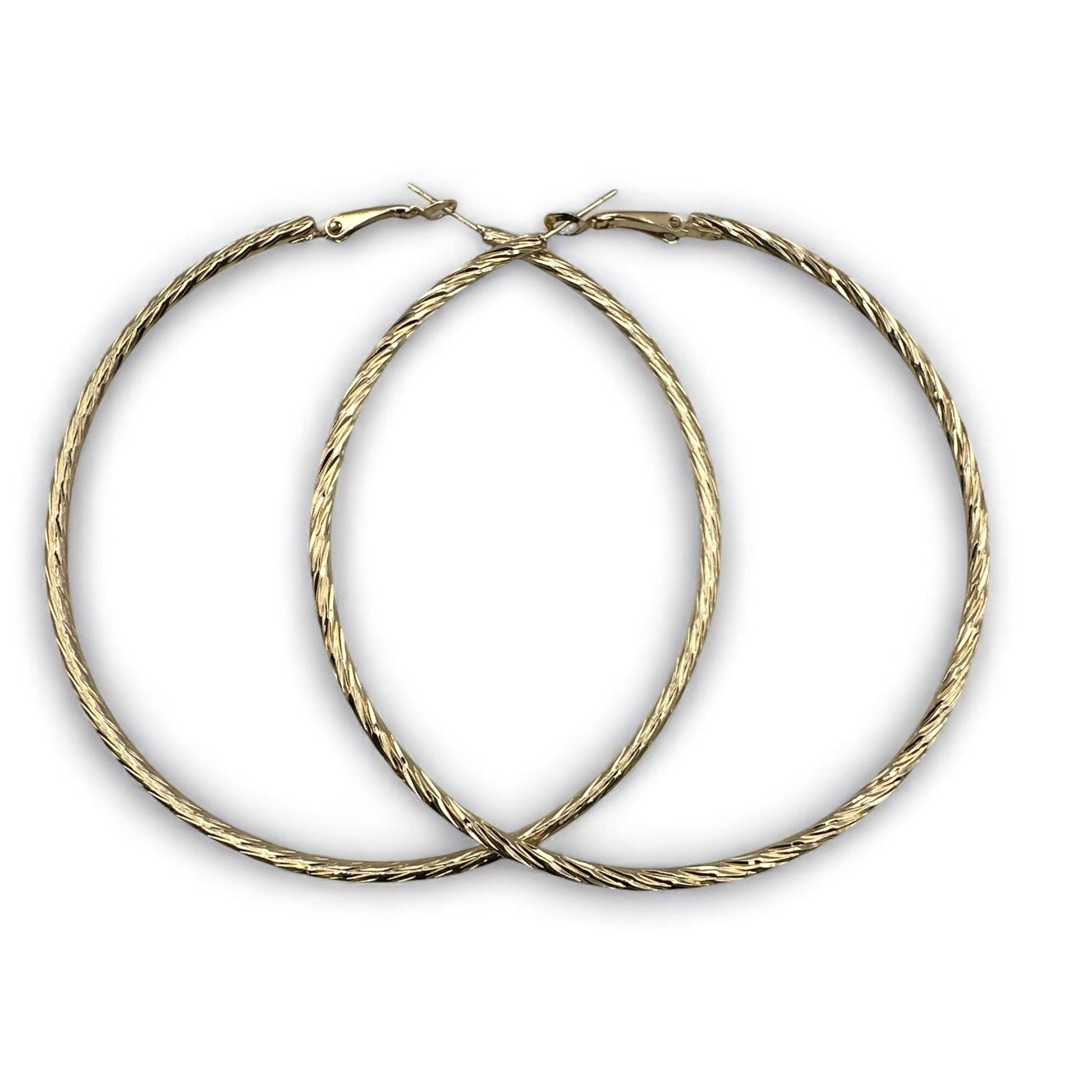 8CM Large Round Statement Hoop Earrings – Bold Lightweight Fashion Jewellery in Silver & Gold - Fatisha Boutique