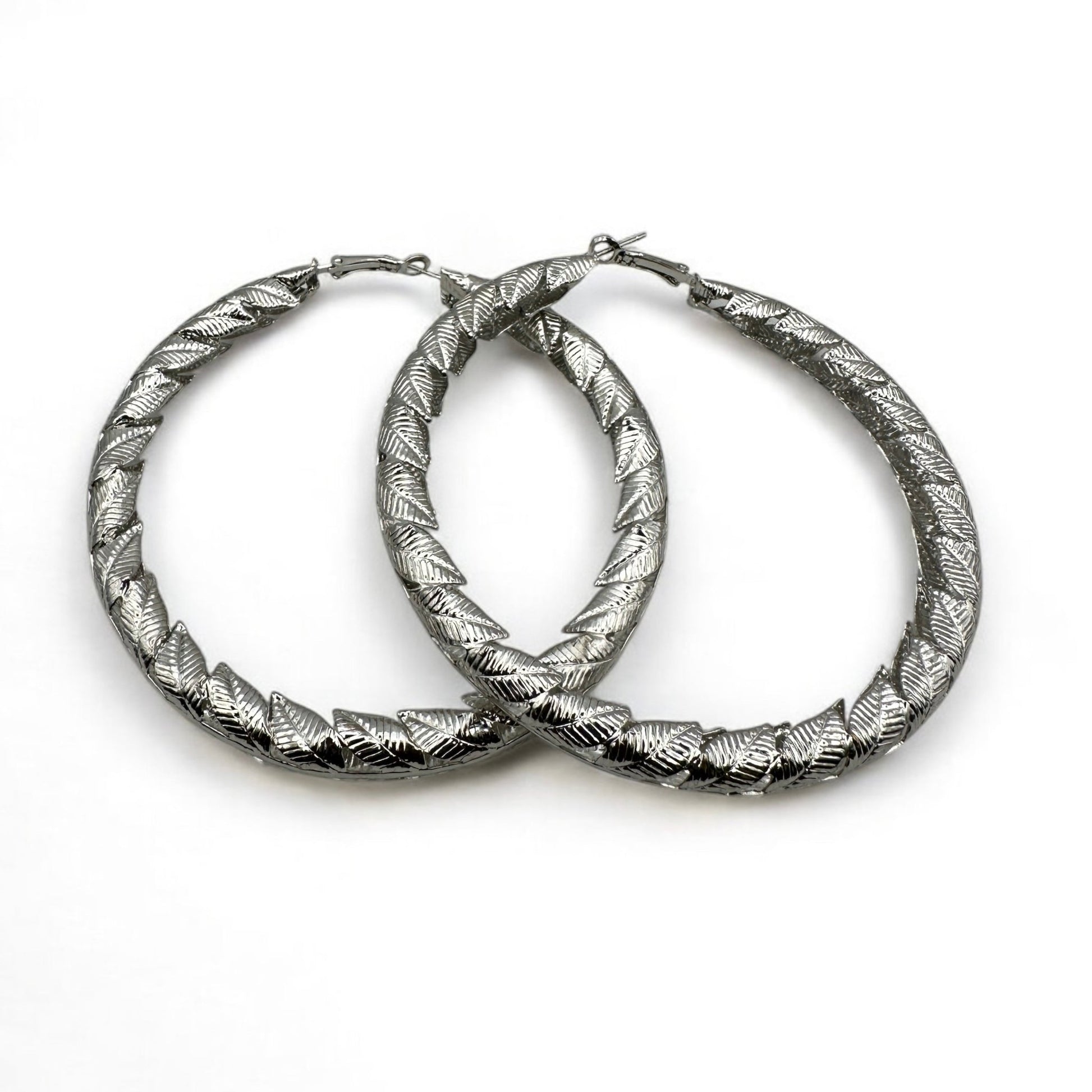 8CM Lightweight Chunky Thick Statement Hoop Earrings – Gold & Silver - Fatisha Boutique