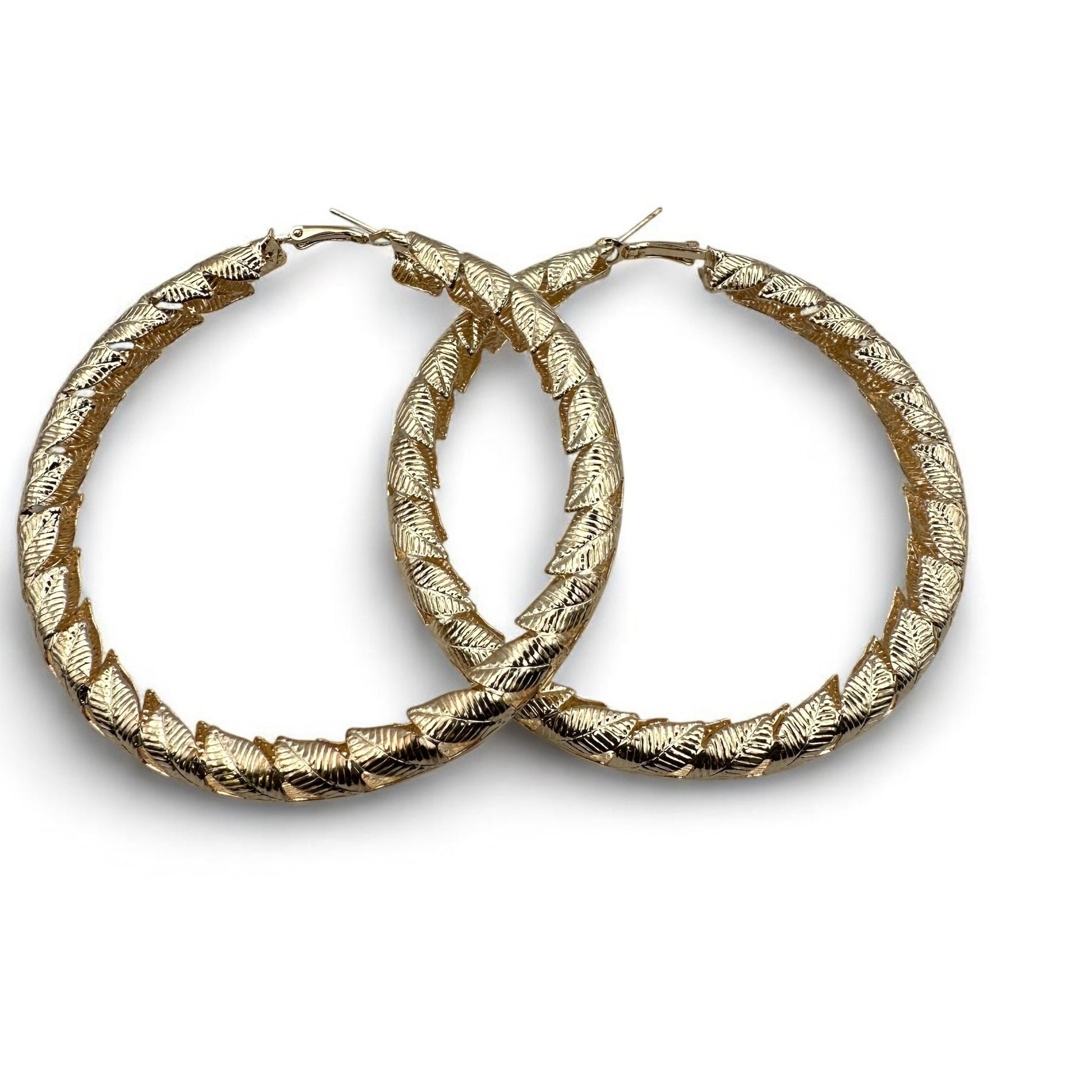 8CM Lightweight Chunky Thick Statement Hoop Earrings – Gold & Silver - Fatisha Boutique