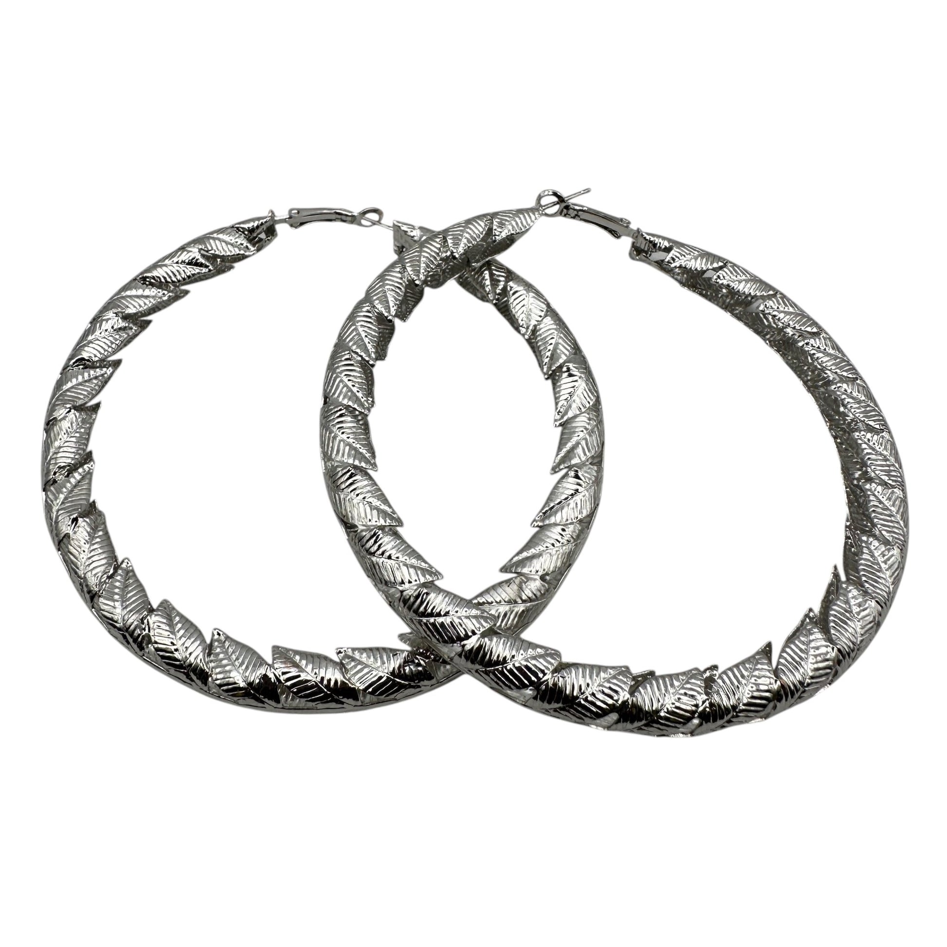 8CM Lightweight Chunky Thick Statement Hoop Earrings – Gold & Silver - Fatisha Boutique