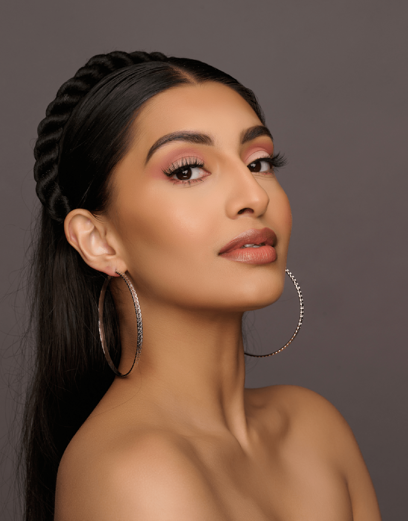 8CM Round Circle Statement Hoop Earrings - Fatisha Boutique