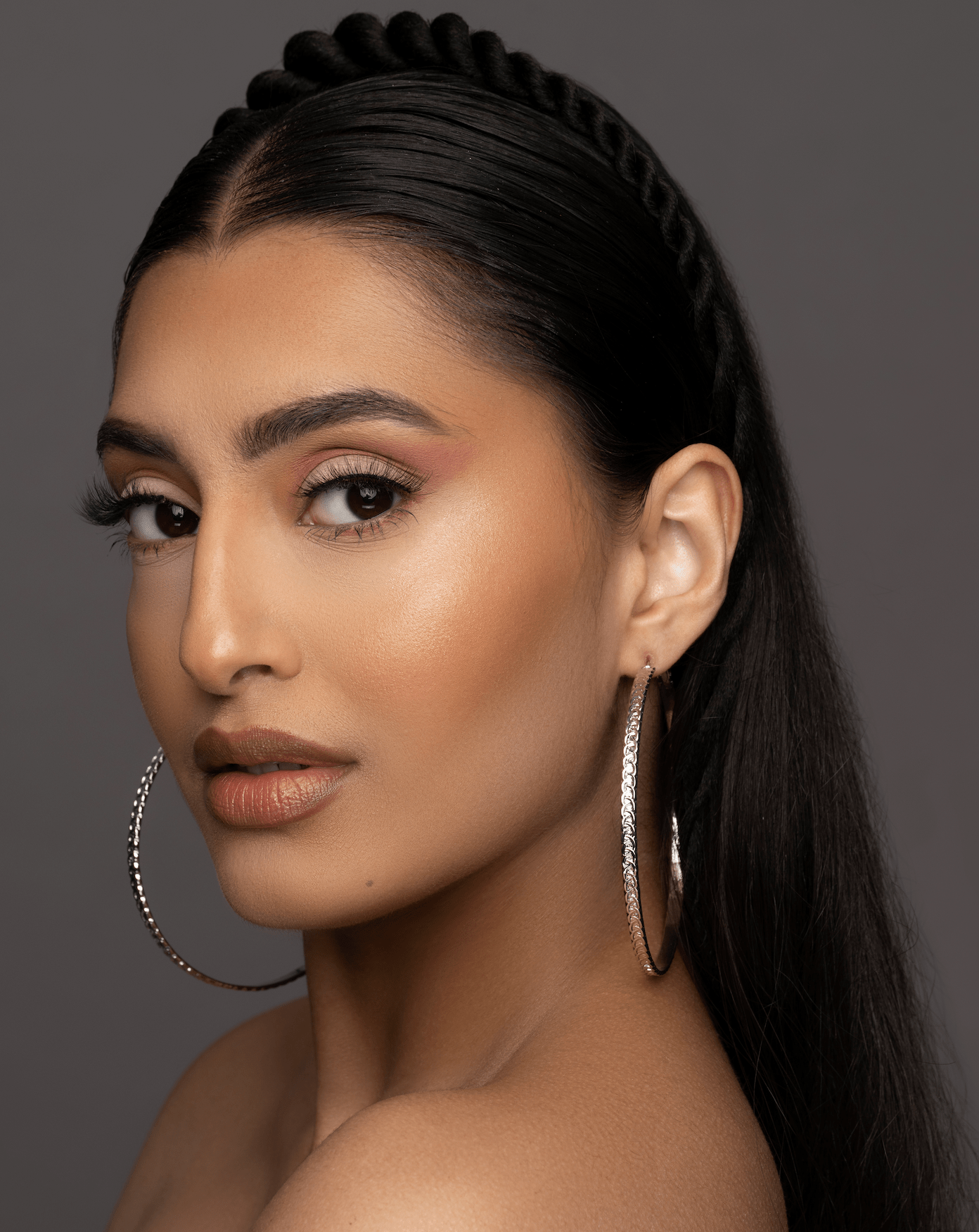 8CM Round Circle Statement Hoop Earrings - Fatisha Boutique