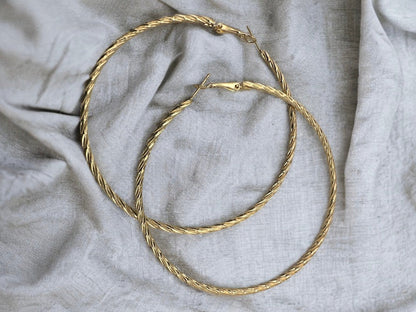 8CM Round Statement Hoop Earrings - Fatisha Boutique