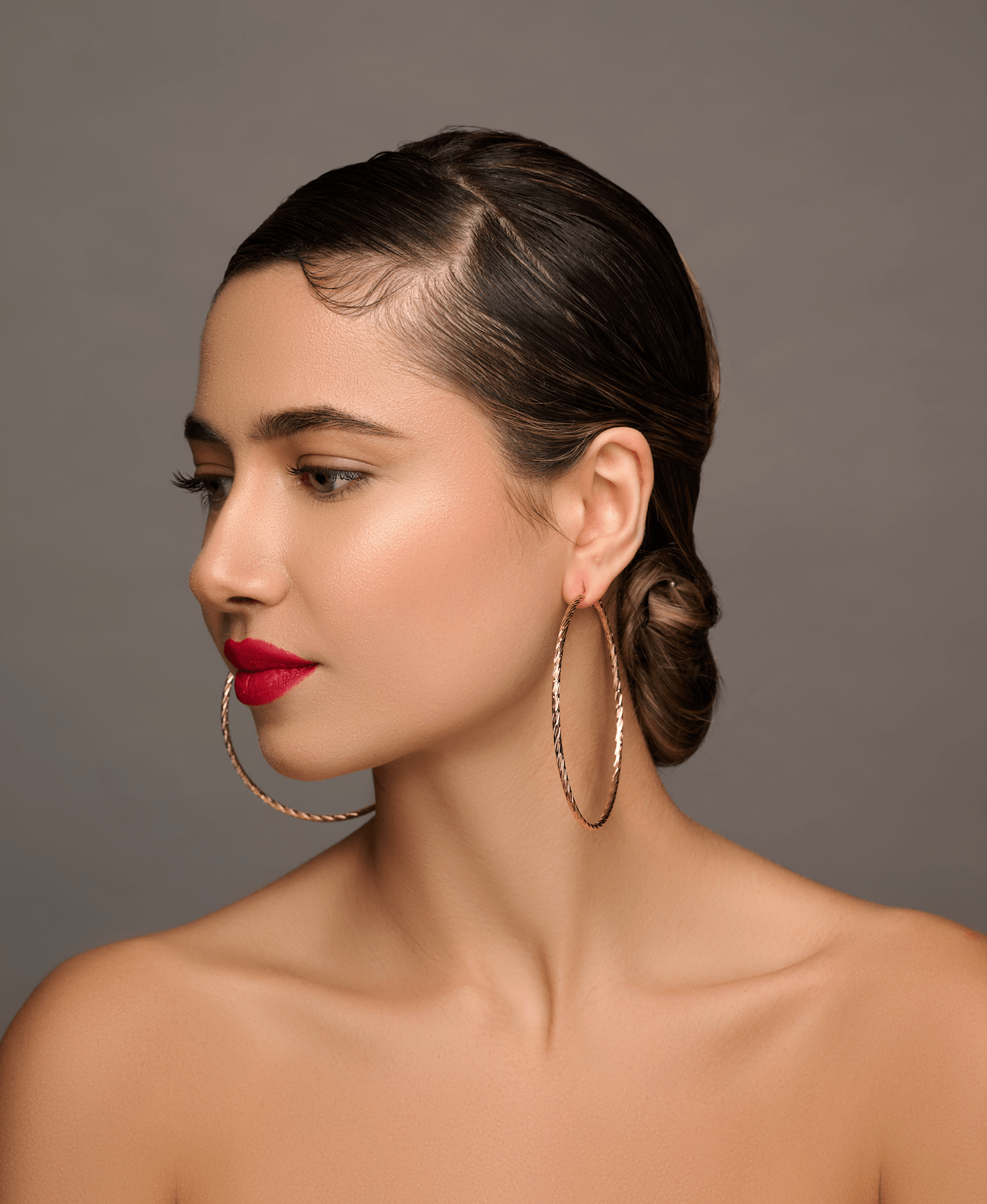 8CM Round Statement Hoop Earrings - Fatisha Boutique