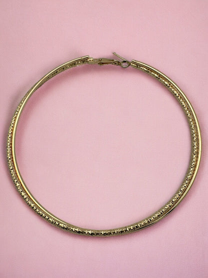9CM Round Doubled Hoops Statement Hoop Earrings - Fatisha Boutique