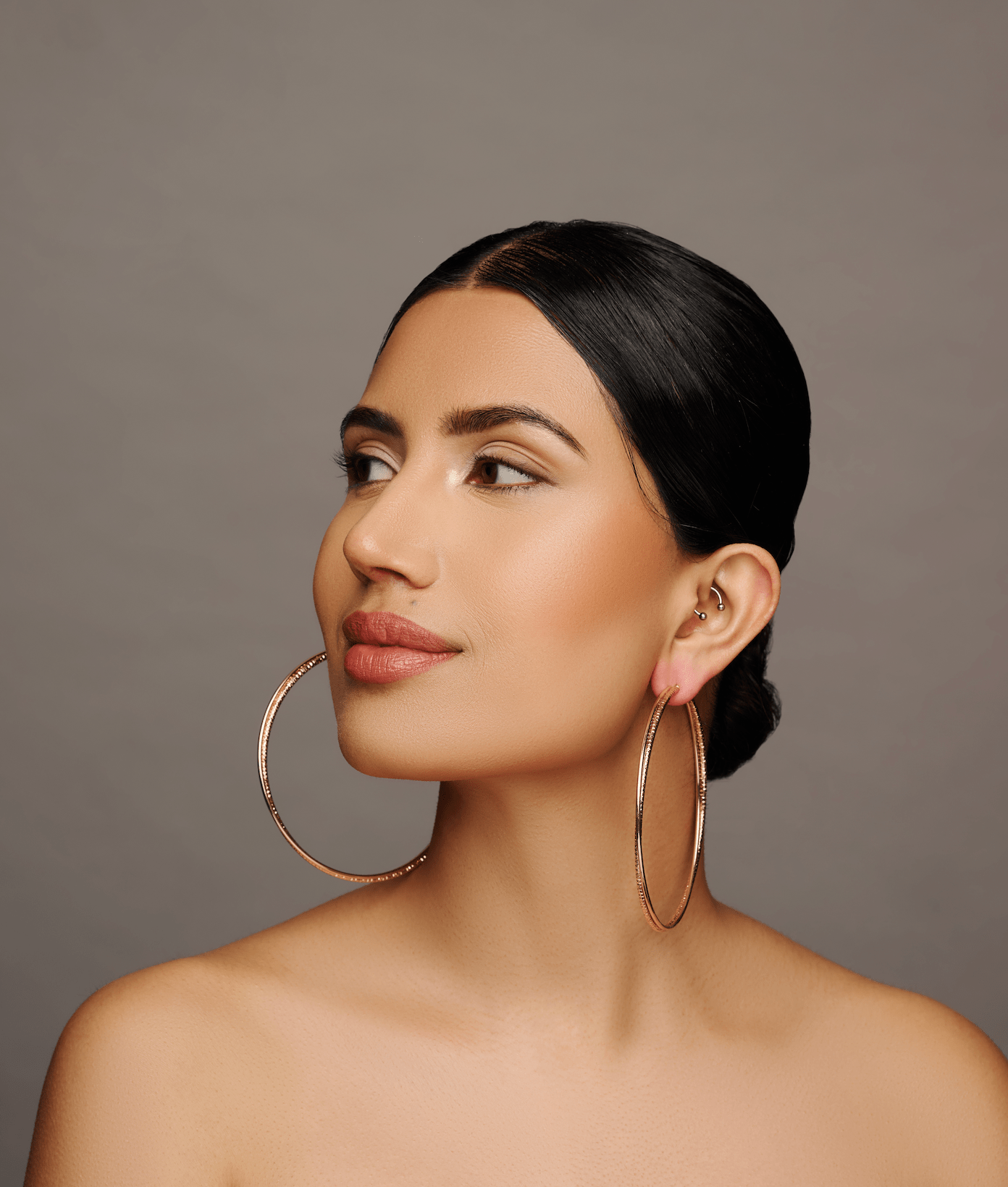 9CM Round Doubled Hoops Statement Hoop Earrings - Fatisha Boutique
