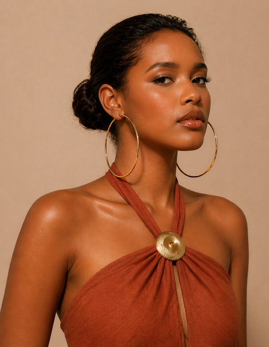 10cm Gold & Silver Hoop Earrings – Classic Large Lightweight Everyday Hoops