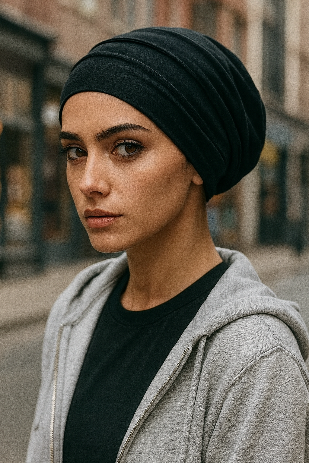 Satin Lined Double Layer Turban Beanie – Pre-Tied Cotton Headwrap Cap for Women - Fatisha Boutique #