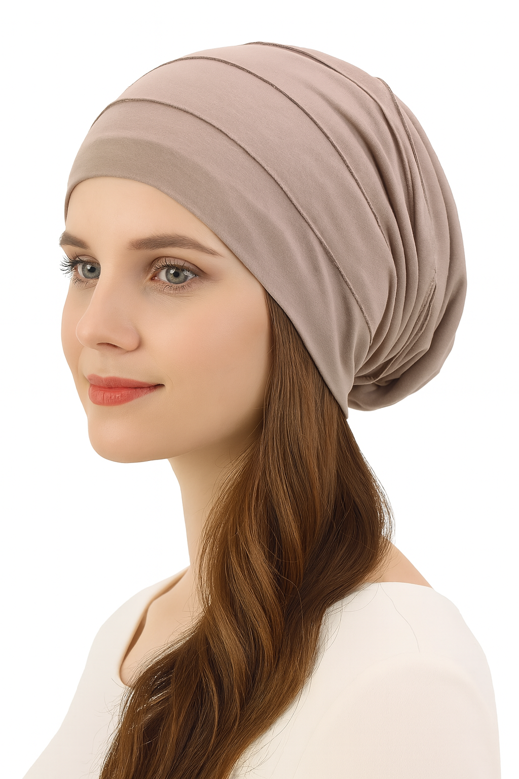 Satin Lined Double Layer Turban Beanie – Pre-Tied Cotton Headwrap Cap for Women - Fatisha Boutique #