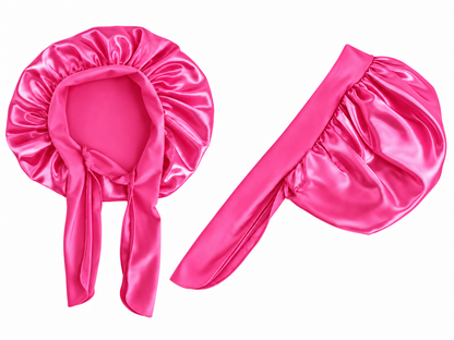 Kids Satin Bonnet Cap with Tie Bow – Ages 1–5 Years