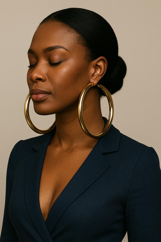 Oversized Big Hoop Earrings – Bold 11cm Alloy Statement Hoops for Women - Fatisha Boutique #