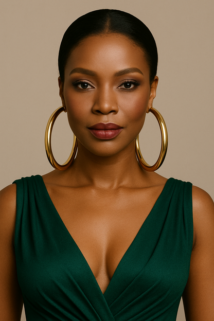 Oversized Big Hoop Earrings – Bold 11cm Alloy Statement Hoops for Women - Fatisha Boutique #