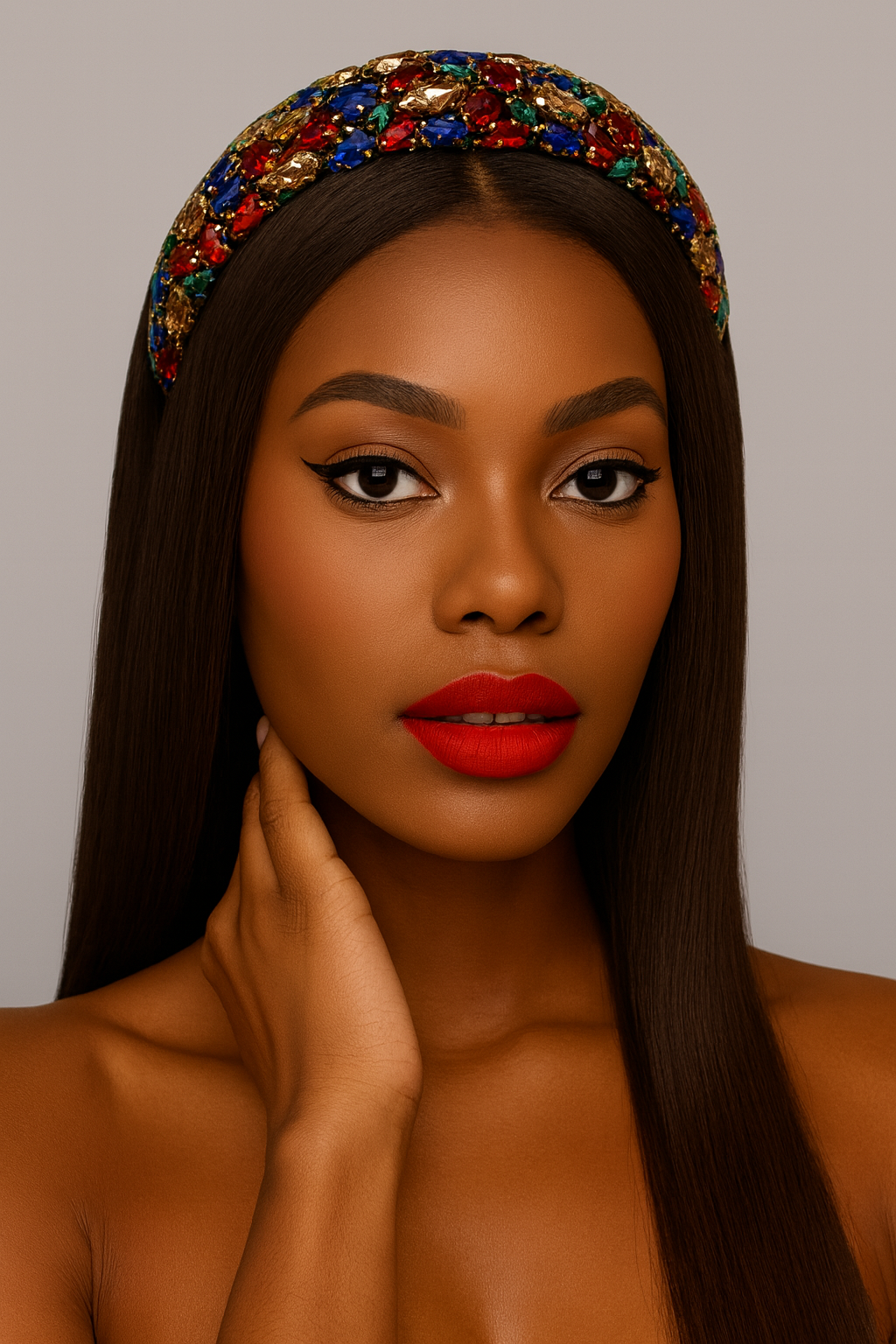 Luxury Rhinestone Padded Headband – Baroque Crystal Bling Hair Accessory for Women | Bridal, Wedding, Party & Gift - Fatisha Boutique #