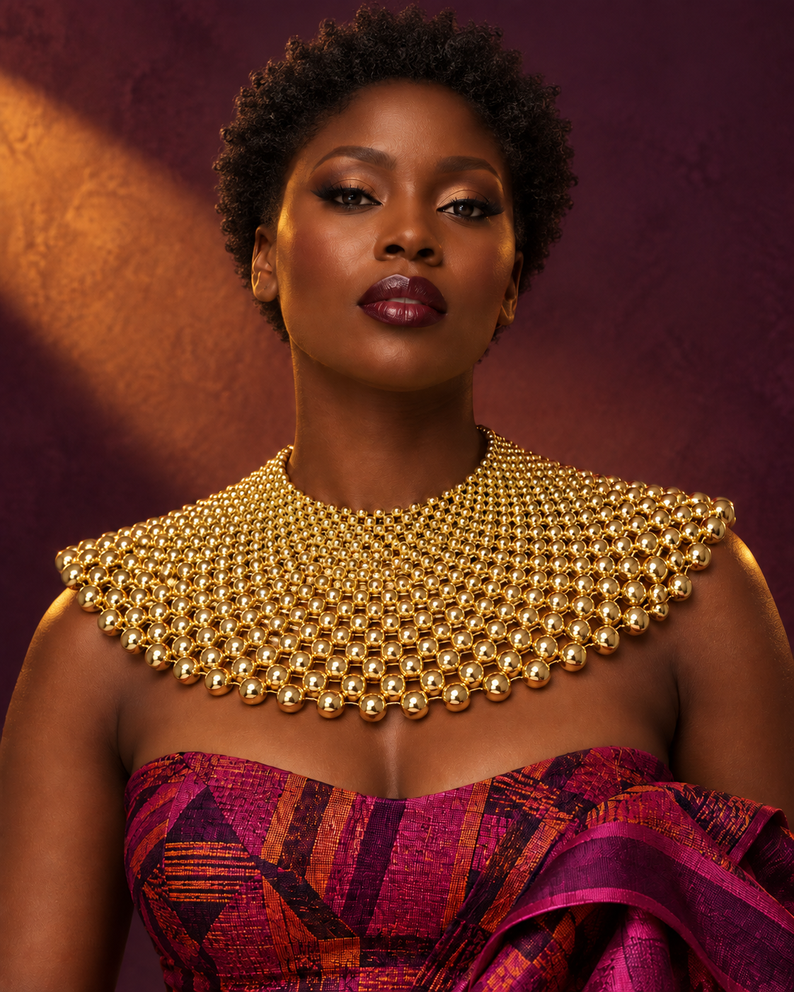 Cleopatra Beaded Collar Bib Choker Statement Necklace - Fatisha Boutique Fatisha Boutique